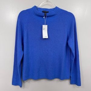 Eileen Fisher Blue Funnel Sweater PM NWT